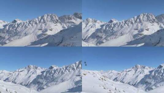 雪山和山峰，高海拔，阳光明媚的考纳塔尔，奥地利-平底锅拍摄高清在线视频素材下载
