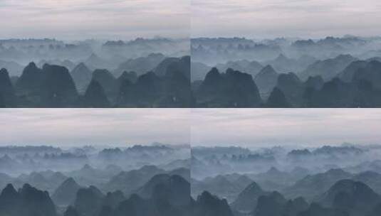 广西桂林山水壮丽山川高山航拍高清在线视频素材下载