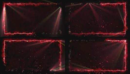闪亮的粒子飞舞，发光的灯光框高清在线视频素材下载
