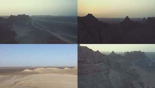 4k航拍新疆无人区寸草不生的荒漠D-LOG格式高清在线视频素材下载