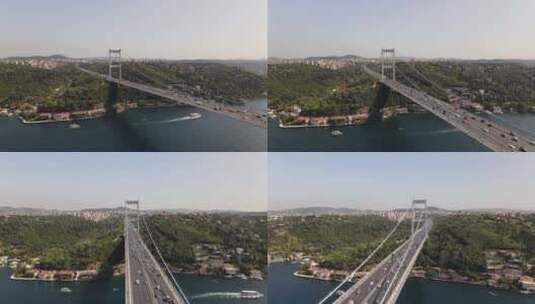 大桥的鸟瞰图高清在线视频素材下载