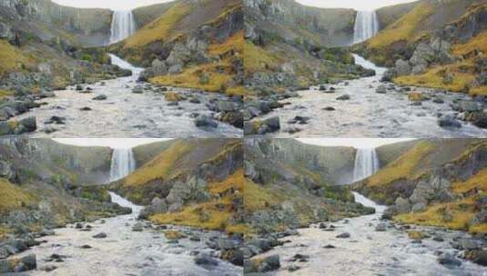 山河瀑布的美丽景观高清在线视频素材下载