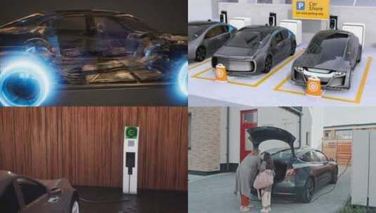 【合集】新能源电动汽车充电概念高清在线视频素材下载