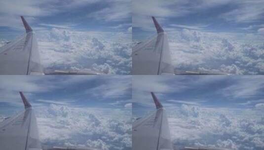 在云层上方飞行的飞机高清在线视频素材下载