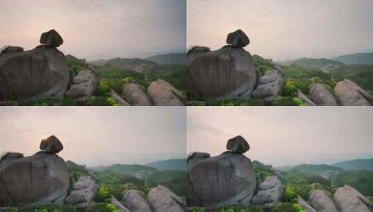 景区自然风光奇石假山高清在线视频素材下载