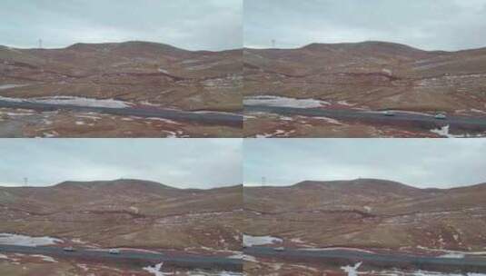 火车窗外的青藏线青藏公路风火山不冻泉高清在线视频素材下载