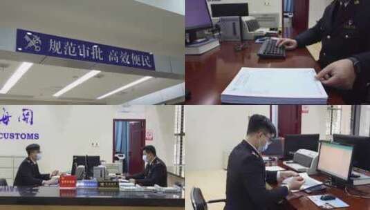 海关工作人呢工作场景高清在线视频素材下载