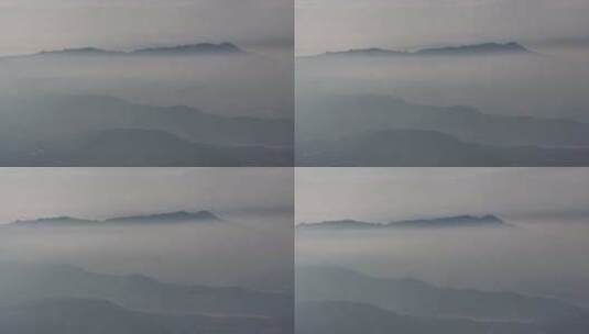 深圳梧桐山平流雾航拍高清在线视频素材下载
