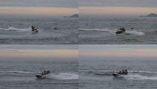 海上摩托艇飞驰高清在线视频素材下载