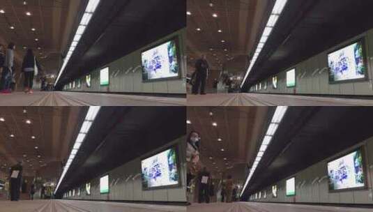 台北捷运站内延时高清在线视频素材下载