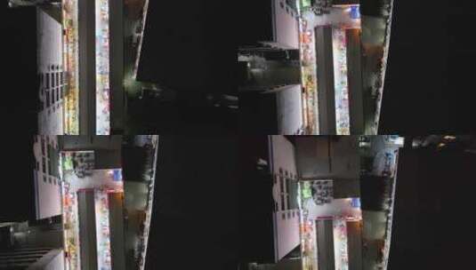 福州市马尾区正荣财富中心君竹路夜景航拍高清在线视频素材下载