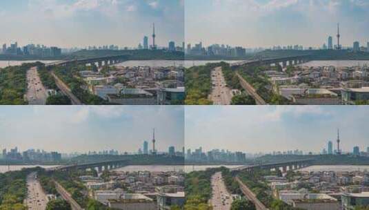 6k武汉长江大桥延时高清在线视频素材下载