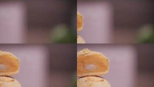 年糕芝心月饼蛋黄酥高清在线视频素材下载