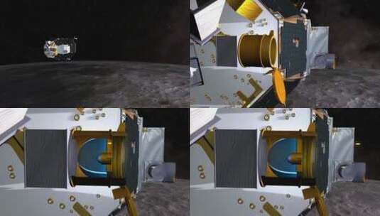 一个动画航天器轨道高清在线视频素材下载