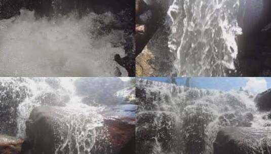 瀑布水流实拍视频素材高清在线视频素材下载