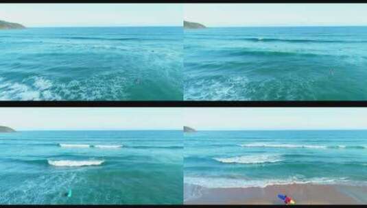 海边冲刷海岸海洋海水沙滩浪花海浪05高清在线视频素材下载