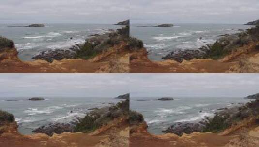 靠近海洋花园的海岸景观高清在线视频素材下载
