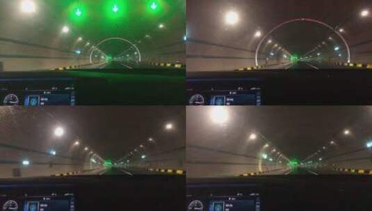 车窗视角隧道景观高清在线视频素材下载