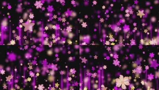儿童可爱五角星花朵背景视频高清在线视频素材下载