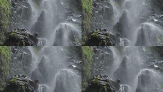 水从石头上流下来高清在线视频素材下载