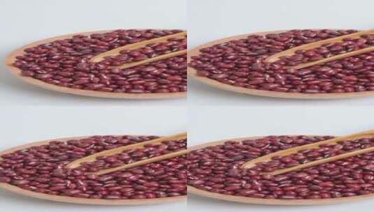 有机红豆煮粥食材4k高清在线视频素材下载