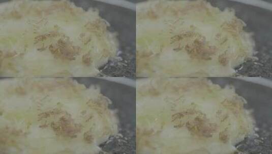 土豆丝煎鸡蛋美食制作全流程LOG高清在线视频素材下载