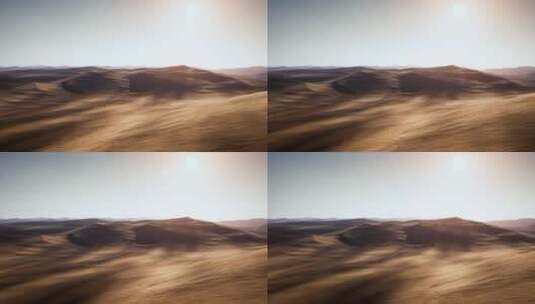 阳光照射下的沙漠风光高清在线视频素材下载