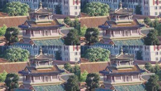 推出镜头北京故宫戏楼特写高清在线视频素材下载
