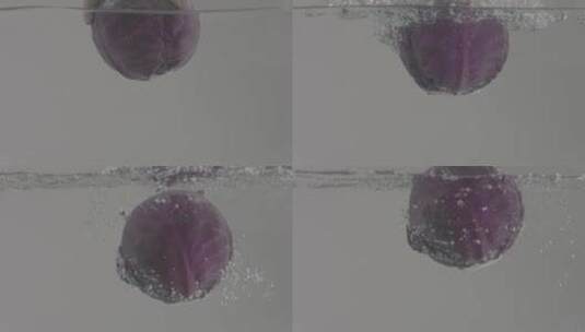 水下紫甘蓝旋转高清在线视频素材下载