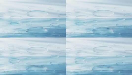 蓝色水面与气泡3D渲染高清在线视频素材下载