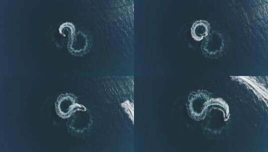 白色游船的空中俯视图高清在线视频素材下载