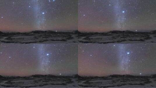 川西高原冬季双子座流星雨风光延时高清在线视频素材下载