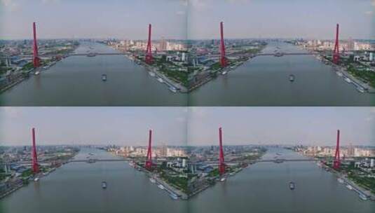 杨浦大桥航拍高清在线视频素材下载
