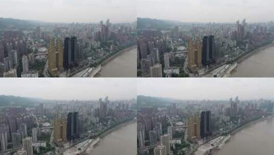 重庆航拍南岸喜来登重庆风景重庆标志性建筑高清在线视频素材下载