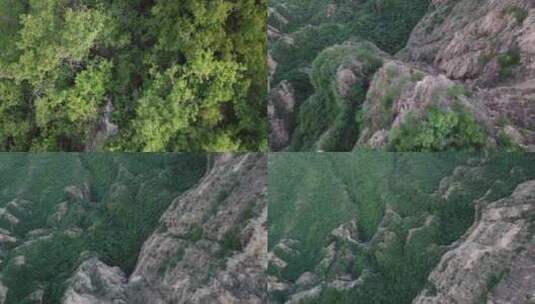 俯拍悬崖山谷空镜素材高清在线视频素材下载