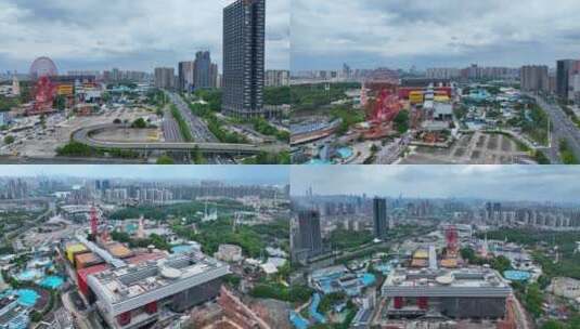 5K航拍建设中的湖南广电节目制作中心合集高清在线视频素材下载