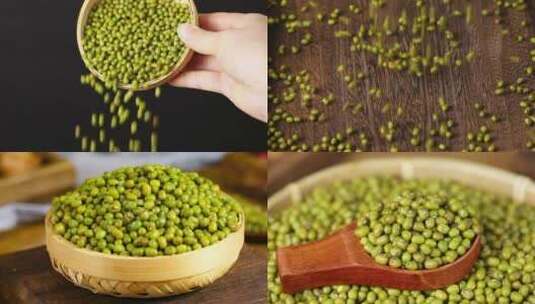 绿豆 农产品 豆子高清在线视频素材下载