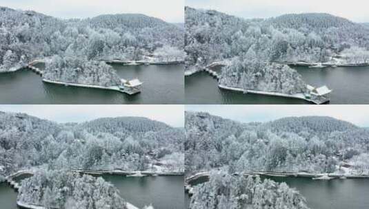 江西九江庐山风景区冬季雪景风光高清在线视频素材下载