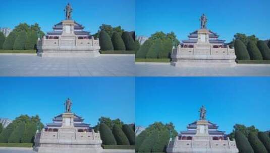 广州中山纪念堂公园孙中山雕像高清在线视频素材下载