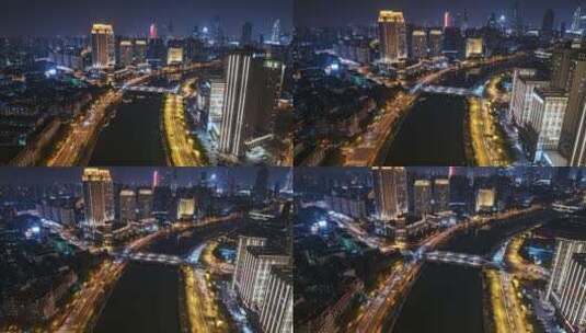 天津城市夜景延时高清在线视频素材下载