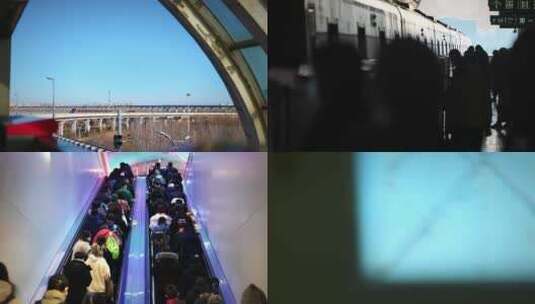 地铁 北京地铁 房山线 地铁人群高清在线视频素材下载
