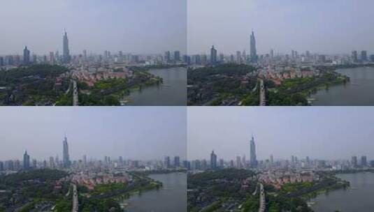 4k 航拍江苏南京城市建筑天际线高清在线视频素材下载