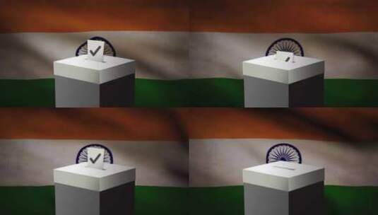 印度大选期间将选票投进投票箱高清在线视频素材下载