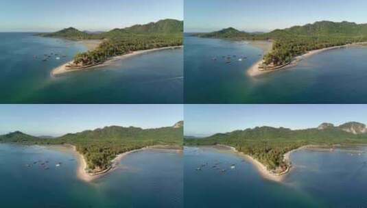 轨道无人机拍摄的西瓦莱海滩，位于泰国南部高清在线视频素材下载