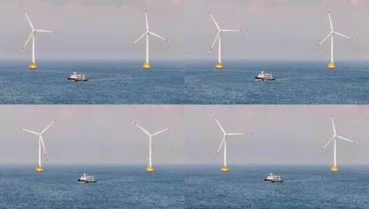海上风力发电4K素材2高清在线视频素材下载