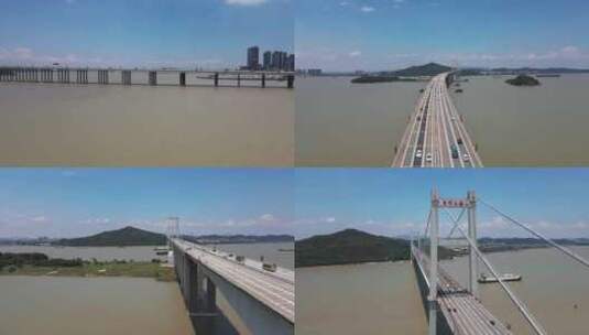 航拍广东虎门大桥高清在线视频素材下载