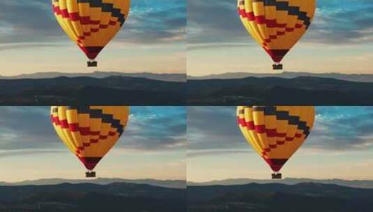 升起来的热气球高清在线视频素材下载