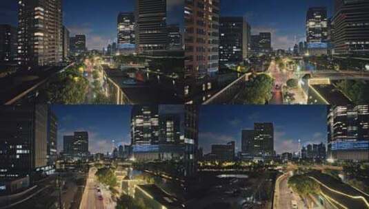 上海金融区夜景高清在线视频素材下载