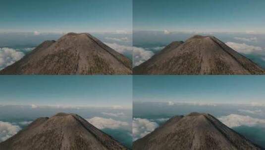 火山，危地马拉，峰，烟高清在线视频素材下载