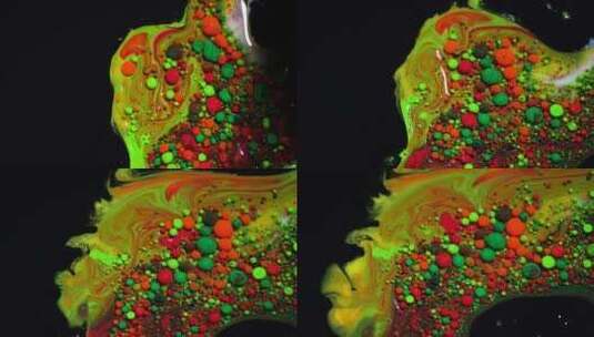 混合在一起的色彩实验镜头高清在线视频素材下载